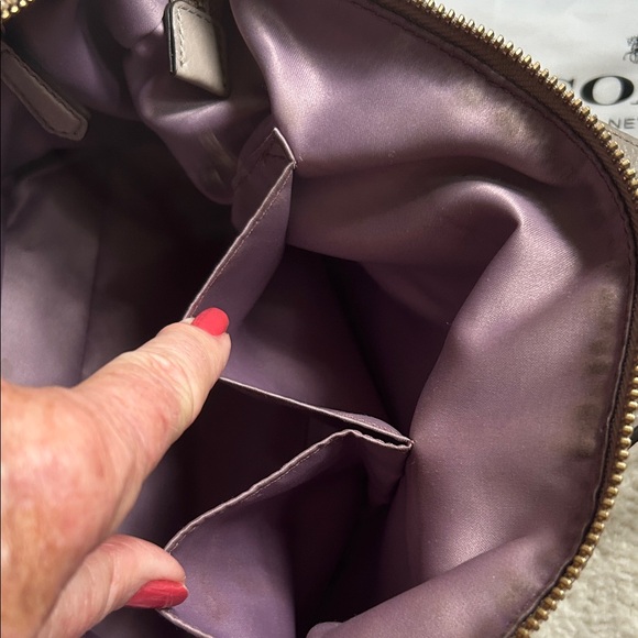 Coach Gray Leather Shoulder Bag - Picture 7 of 10